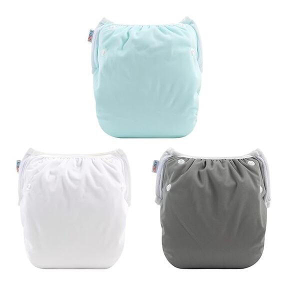 ALVABABY Baby Swim Diapers 3pcs Large Size Reuseable Washable & Adjustable - Picture 2 of 5
